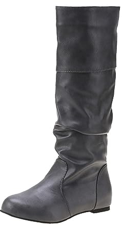 HOBTEC Stivali alti al ginocchio da donna slim al polpaccio da equitazione con tacco largo (Color : B, Size : 41 EU)