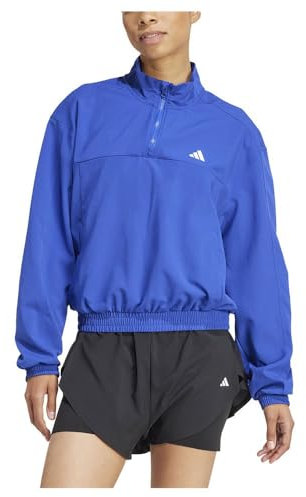 adidas Damen AEROREADY Train Essentials Woven Quarter-Zip Track Jacket, semi Lucid Blue, XS