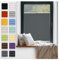 Fenster Plissee ohne Bohren zum Kleben Innenrahmen - Thermo Plisseerollo Innen - Rollo Jalousie, Halterungen auf Rahmen, Faltrollo, Sichtschutz, Blickdicht, für Fenster & Tür - Grafit, 90 x 200 cm