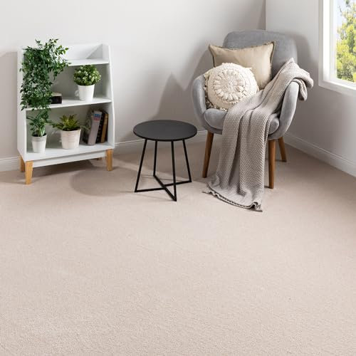 Steffensmeier Teppichboden Elba Meterware | Auslegware für Kinderzimmer Wohnzimmer Schlafzimmer | Creme, Größe: 200x700 cm
