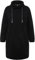 Ulla Popken Damen Sweatkleid, Stehkragen, Langarm, Taschen Kleid, Schwarz, 52 DE/54 DE