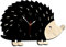 PRETYZOOM Wanduhr stille Uhr Cartoon-Igel-Form-Uhr Tier schmücken Produkt Hölzern