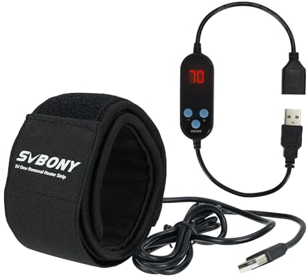 Svbony SV172 Objektiv Wärmer, USB Objektivheizung mit PWM Temperaturregelregler, 430mm Objektivwärmer für DSLR Kamera und Teleskop, Objektiv Okular Heizung Für die Astronomiefotografie