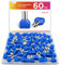 Gorffy 60 Stück Twin Aderendhülsen 16mm², Aderendhülsen 16mm² x 14mm, Blau Doppel Aderendhülsen set, Isoliert Zwillingaderendhülsen, Aderendhülsen Doppelt für Drahtverbindung