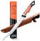 PURPLEBIRD 23CM Filetiermesser für Fisch mit Scheide, 440C Edelstahl Filetiermesser Fisch zum Schneiden von Fleisch mit Holzgriff, Fischmesser Küche & Outdoor zum Fischen, Geschenke für Männer
