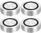 QUARKZMAN Rosca M8 40mm / 1.6 Diámetro 12mm de Espesor Círculo de Aluminio Disco Adaptador de Vidrio 4 Piezas Patas Redondas de Mesa Sólida Placa de Hardware