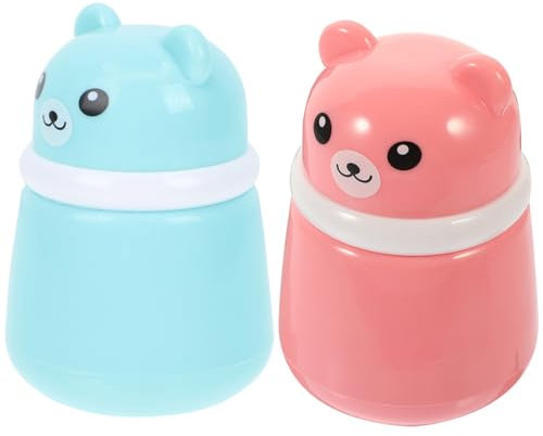 GREENADSCAPE 2st -puff-box Puderdose Für Unterwegs Pulverdose Kit Für Babypuderquaste Körperpuderquaste Spender Für Körperpuder Aufbewahrungsflasche Für Babypuder Synthetischer Schwamm