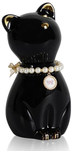 DiDiBirDi Urna para gatos para cenizas, urnas para gatos, urnas para cenizas, cenizas de gato negro, urnas para gatos con collar de gato (8 kg)