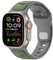 Anlinser Compatibile con Cinturino Apple Watch Ultra 2/Ultra 49mm 46mm 45mm 44mm 42mm, Cinturini in Silicone Sport Loop Compatibile con Apple Watch SE Serie 10 9 8 7,Verde Chiaro