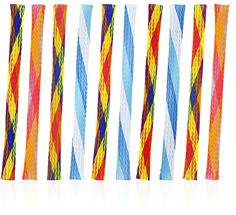 REBECASKYENS 10 PCS Tube Spring Toy,at Plastic Coil, Interactive Cat Toyfor Indoor to Swat, Bite, Hunt, Interactive Spring Toys for Cats and Kittens
