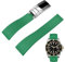 Juntan 20mm Uhrenarmband Kautschuk für Männer Frauen, Smartwatch Uhrenarmbänder Fluorkautschuk Silikon Gummi Armband Grün mit klassischer Diving Style Faltschließe