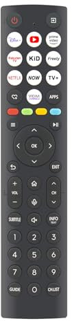 AULCMEET Mando a Distancia,ERF2AB36 Nuevo Mando a Distancia por Voz Apto para fit for Hisense TV 50A75LEVS 55A75LEVS 65A75LEVS 55E75LEVS 65E75LEVS 75E75LEVS 85E70LEVS 50A60LEVS 75U67LEVS