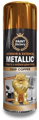 AOC24 - 400ml Metallic Copper Spray Paint - Gloss Finish Spray Paint for Metal Wood Plastic - Multipurpose Deep Copper Spray Paint - Interior Exterior Furniture Decorative Item Spray Paint (1)