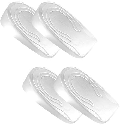 Yuannee Semelles Orthopédiques 1cm,4 PCS Semelle Talon Gel Silicone Gel Homme Talonnettes Rehaussantes pour Épine Calcanéenne Confort Coussinets Anti-Dérapage pour Chaussures