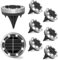 Klein Solar Bodenleuchten Aussen, 8 Stück 8 LEDs Solarleuchten für Außen, Solarlampen für Außen, Led Solar Gartenleuchten, Kaltweiß, IP65 Wasserdicht, Edelstahl, Geeignet für Rasen, Gehweg,Terrasse