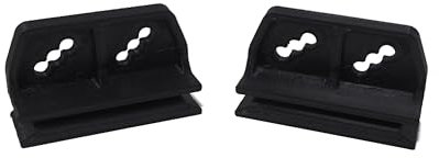 2 Pack Black Door Slides for Metal Shed Replacement Garden Garage Sliders Rails Track Compatible with Yardmaster, Treco etc.