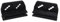 2 Pack Black Door Slides for Metal Shed Replacement Garden Garage Sliders Rails Track Compatible with Yardmaster, Treco etc.