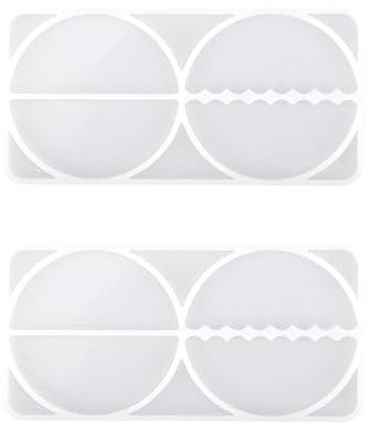 lasuroa 2pcs Name Plate Resin Silicone Molds, DIY Personalized Nameplate with 30pcs Glue Dots Water Bottle Tumbler Accessories for Owala 24oz 32oz 40oz