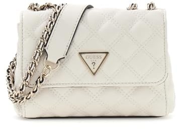 GUESS Giully II Mini Compound Convertible Flap Bag Cream White