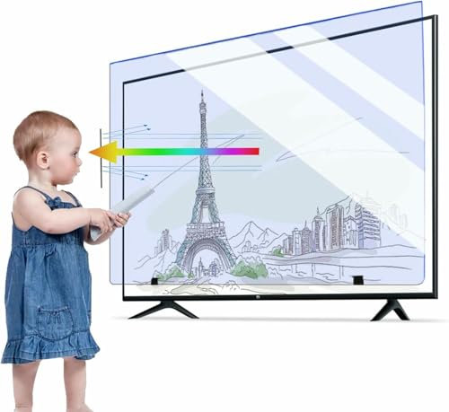 FKINGLRK Pellicola Protettiva per Schermo TV da 32 a 75 Pollici, antiriflesso e Anti Luce Blu, Adatta a schermi LCD, OLED 4K e QLED HDTV.