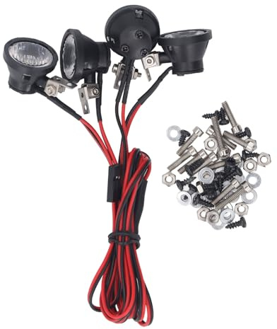 RiToEasysports RC Scheinwerfer, mit 4 LED -Scheinwerfern, Dachlicht, 60 cm Vorrunde Runde, für RC Crawler, RC Rennfahrer, RC Spieler und Modelleer