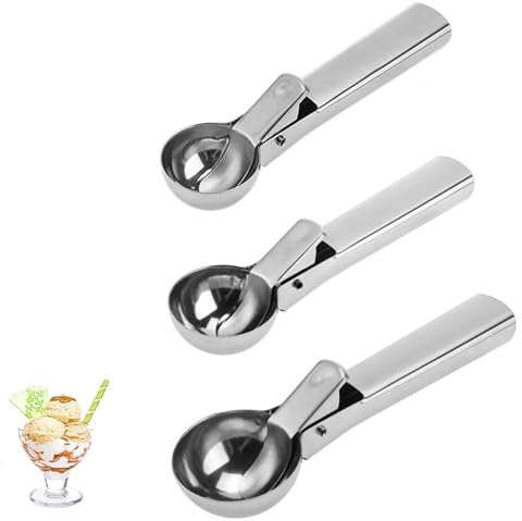 3 Stücke Eisportionierer, Eiskugelportionierer für Eiscreme, Teig, Melonenbälle