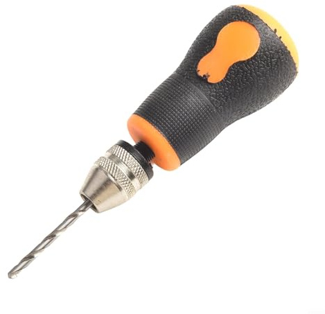 Mini-Handbohrer mit 10 Stück 0,5–3,2 mm Bohrern für Holz, Kunststoff, PCB – tragbares DIY-Werkzeug für Handwerk, Modellbau, Schmuckreparatur