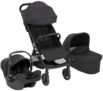Graco - MYAVO™ TRIO - Passeggino leggero con chiusura veloce (0-22 kg), seggiolino auto per neonati (da 40 a 75 cm), navicella (mx. 9 kg); colore Charcoal