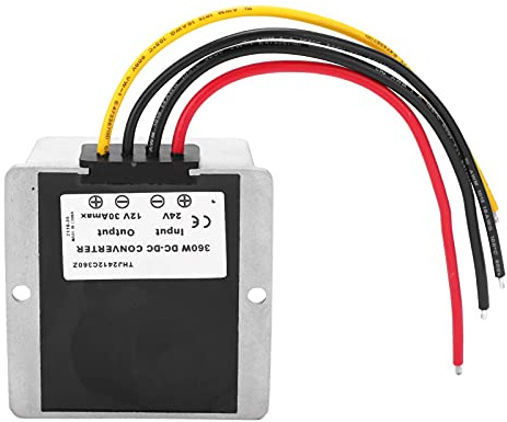 Adfaga Convertisseur DC à DC 24V à 12V 30A 360W, régulateur de Tension à Haute efficacité, Module d'alimentation pour systèmes solaires LED Automobiles
