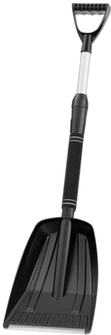 Schneeschaufel fürs Auto Winter Feier 86cm Ausziehbar, Schwarz