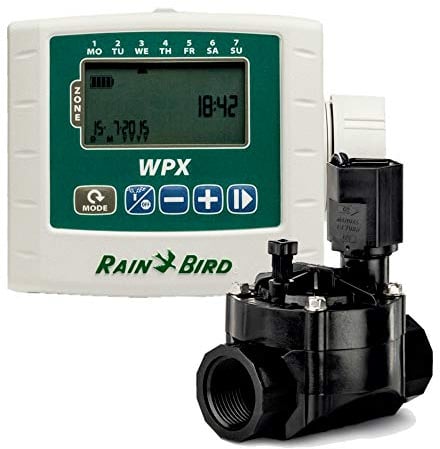 Rain Bird Kit Programador autónomo a Pilas WPX1 Electrovalvula 1 9V 100DVF, con regulador de caudal