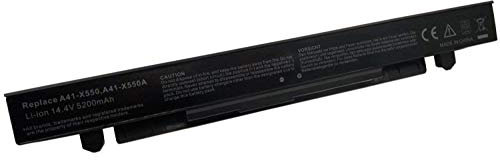 A41-X550A A41-X550 Remplacement de la batterie de l'ordinateur portable pour Asus R510C X550C X550L X550J R510L X550CA X552E X550V K550L F550V X550A P550C X550EA X550D R510 X550VX F550C(14.4V 5200mah)