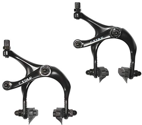 Newton Steigbügel Bremse Route-Fixie Alu Schwarz Eloxiert für Rad 700 (Paar)