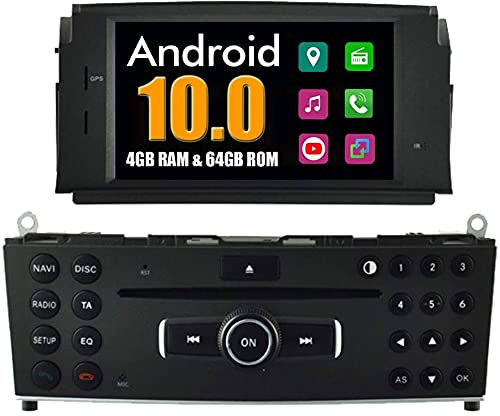 RoverOne Android Autoradio für Mercedes-Benz C Class C200 C180 W204 2007-2011 mit Multimedia DVD Stereo GPS Navigationsradio Bluetooth Mirror Link