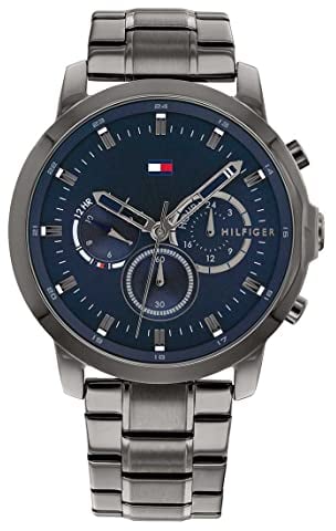 Tommy Hilfiger Multi Zifferblatt Quarz Uhr für Herren mit Rotguss Edelstahlarmband - 1791796