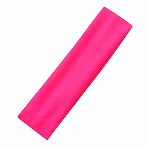 T- Damen Stirnbänder Sport Trainieren Haarbänder Elastisch Breit Haarreife für Frauen Yoga Laufen ONE SIZE Pink
