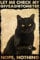 Retro Metal Aluminium Tin Sign Let Me Check My Giveashitometer Nope Nothing Vintage Wall Poster Metal Plaque Black Cat Poster, Funny Cat Wall Decor Signs for Home 12x8inch