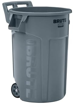 Rubbermaid Commercial Products Wheeled Brute Container 167L, Grey, 2131929