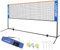 LARMNEE Badminton Netz, 3 m Volleyballnetz, Federballnetz, 3-Fach-Höhenverstellbar 107/120/155cm, Tragbares Set für Tennis, Badminton oder Volleyball, für Garten, Indoor, Outdoor ELC03BN02