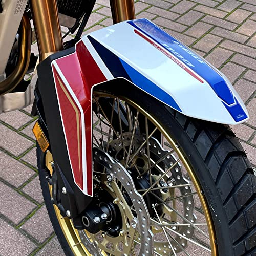 Resin Bike Aufkleber für Motorrad Kompatibel mit Honda CRF1100L Africa Twin Adventure Sports 2021. Kotflügelschutz vor Stößen und Kratzern. 3D-Harzklebstoff - Stickers - Made in Italy