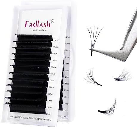 Selbstfächernde Wimpern Volumen Wimpern 0.05 Stärke CC Curl 11-19mm Volumenverlängerung Wimpernverlängerung für Easy Fan Lashes Wimpernextensions Volumentechnik(0.05mm-CC-mix11-19)