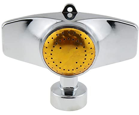 E-outstanding Arroseur carré automatique en alliage de zinc avec motif circulaire pour petite zone, cour, jardin, arrosage à 360 degrés, 80 x 105 mm