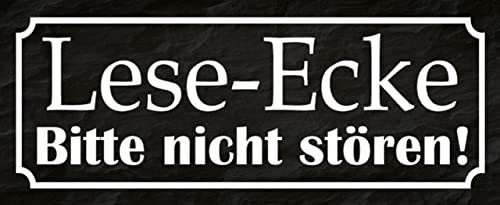 mrdeco Metall Schild 27x10cm gewölbt Lese-Ecke bitte nicht stören Deko Blechschild Tin Sign