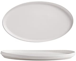 Blanco Plato ovalado grande de cerámica de color sólido para el hogar Plato de bistec al estilo europeo Plato de pasta Plato de sushi Plato de pollo asado Plato de verduras Plato de pescado