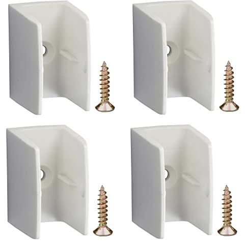 cyclingcolors 4x Clip bloqueur de manivelle volet Roulant Blanc Support Guide Manette Plastique 15mm - 18mm Universel fenêtre Mur à Visser