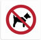 Becral® - Señal adhesiva de PROHIBIDO PERROS | Placa puerta PVC BLANCO | Señal informativa | Cartel Puerta 100X100mm