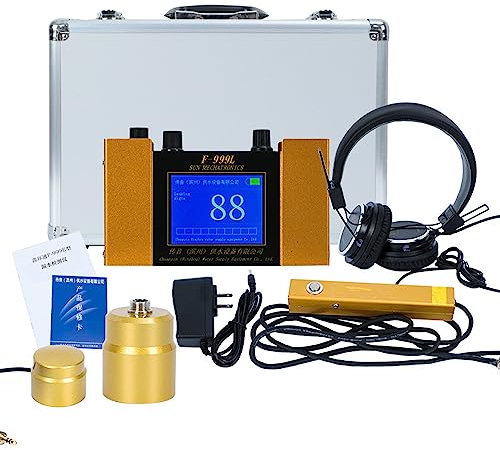 Detector Fugas De Agua De Tubería para Uso En El Hogar Y Al Aire Libre,Sensor De Geófono De Fuga De Agua con 4 Engranajes Ajustables,Sensor De Detección De Fugas,para 1 a 1,5M