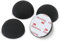 Dynavox ammortizzatori in elastomero di silicone ED50, 4 piedi assorbenti universali per altoparlanti, amplificatori e giradischi, ammortizzatori di risonanza con superficie adesiva 3M, nero
