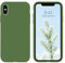 Slim Liquid Silicone Case for iPhone XS Max (2018) 6.46- Inch Shockproof, Full Body Protection, Soft Rubber, Microfiber Lining, Drop Protection, Scratch-Resistant, Lightweight- Anti Slip (Dark Green)