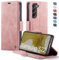 XYGLOW Handyhülle für Samsung Galaxy S22 5G Hülle Premium PU Lederhülle Klapphülle【RFID Schutz】 Kartenfach Standfunktion Schutzhülle für Samsung S22 5G Flip Case Wallet Tasche Klappbar Cover, Rosa